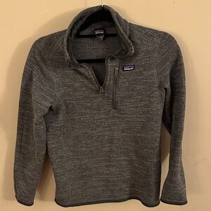 Patagonia Youth Charcoal Zip-Up Sweater